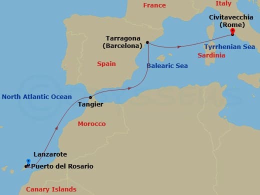 Itinerary map