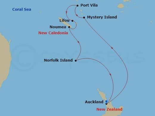 Itinerary map