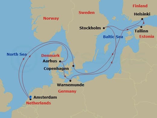 Itinerary map