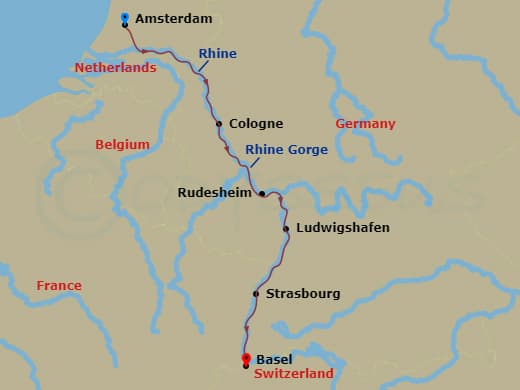 Itinerary map