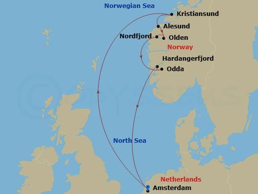 Itinerary map