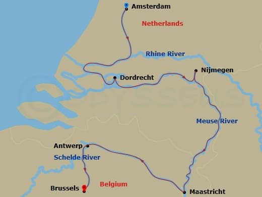Itinerary map