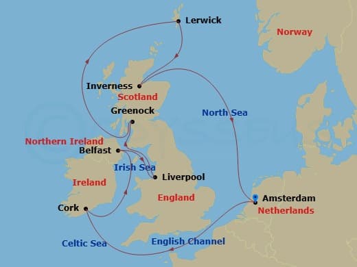 Itinerary map
