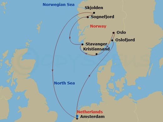 Itinerary map
