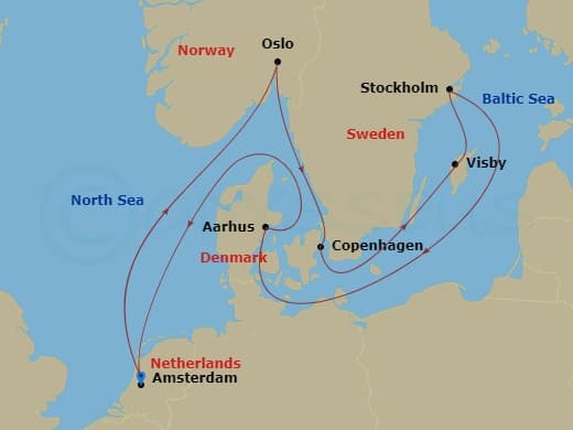 Itinerary map