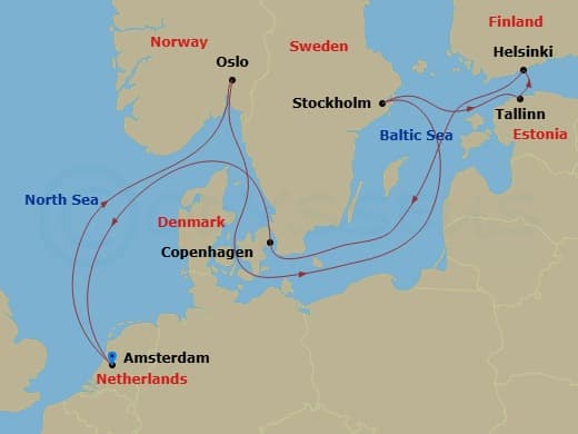 Itinerary map