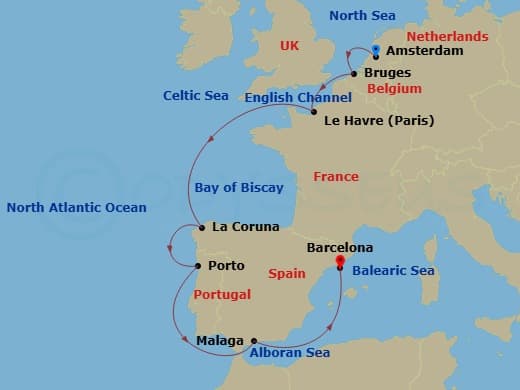 Itinerary map