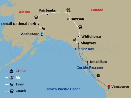 Itinerary map