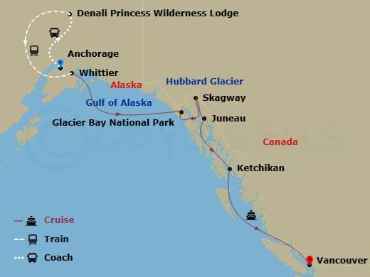 Itinerary map