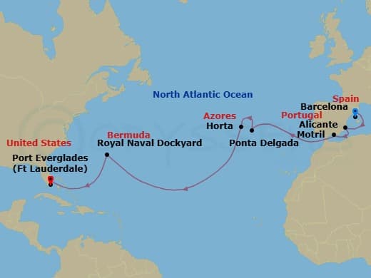 Itinerary map