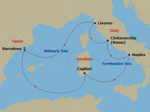 Itinerary map