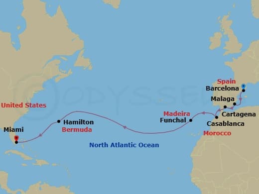 Itinerary map