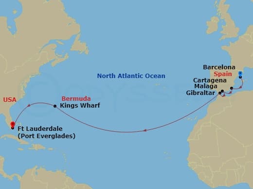 Itinerary map