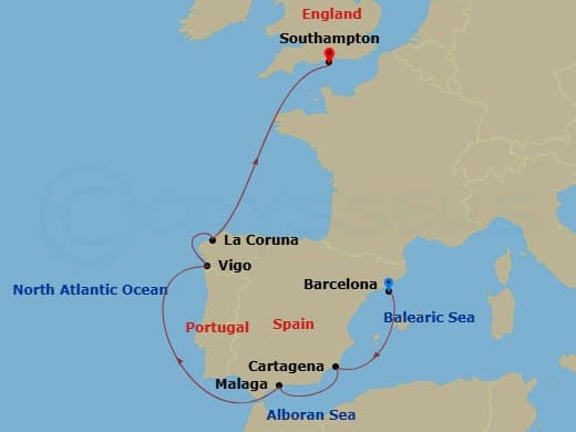 Itinerary map