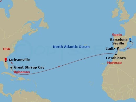 Itinerary map