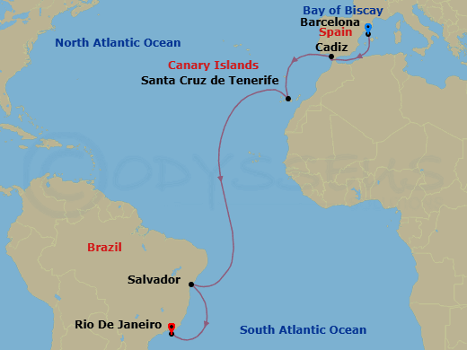 Itinerary map