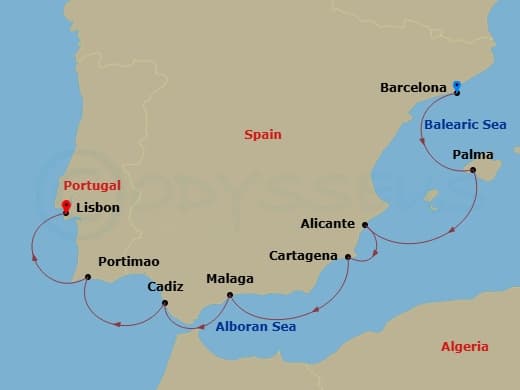 Itinerary map
