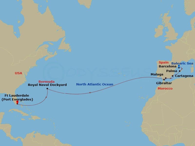 Itinerary map
