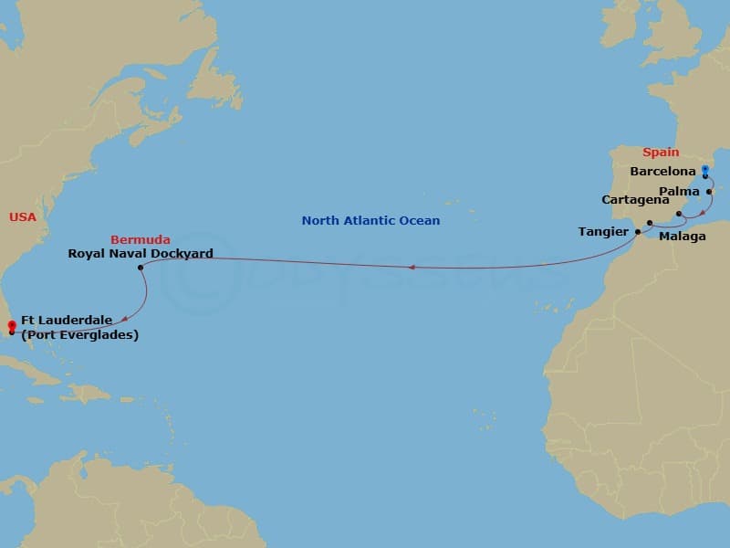 Itinerary map