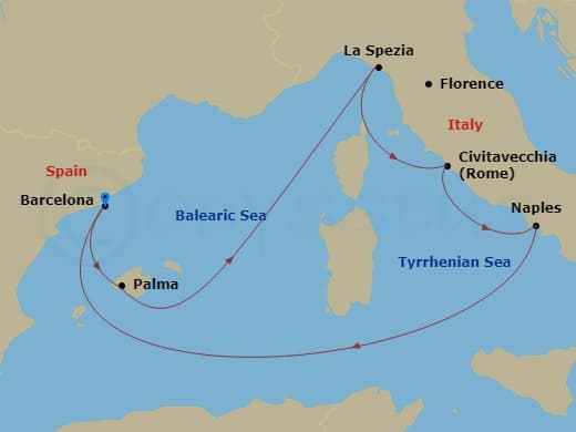 Itinerary map