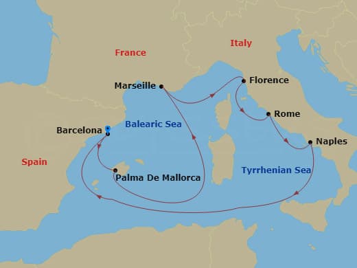 Itinerary map