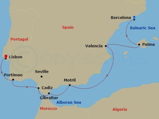 Itinerary map