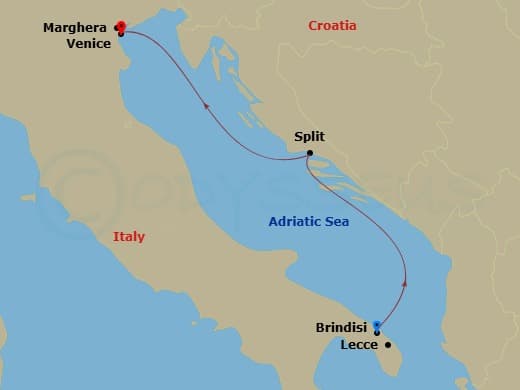 Itinerary map