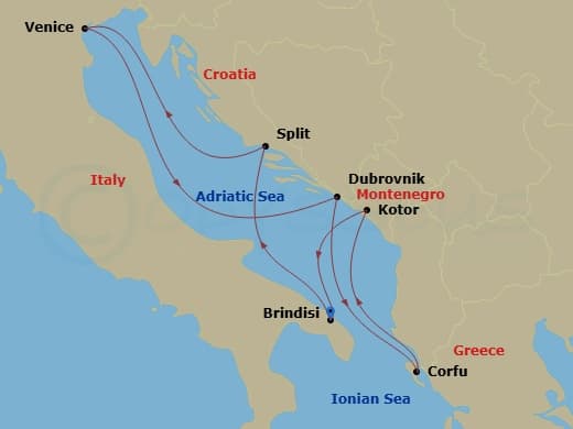 Itinerary map