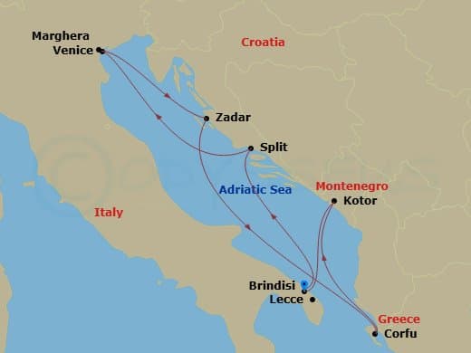 Itinerary map