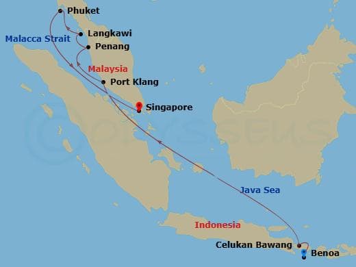 Itinerary map