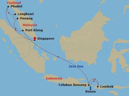 Itinerary map