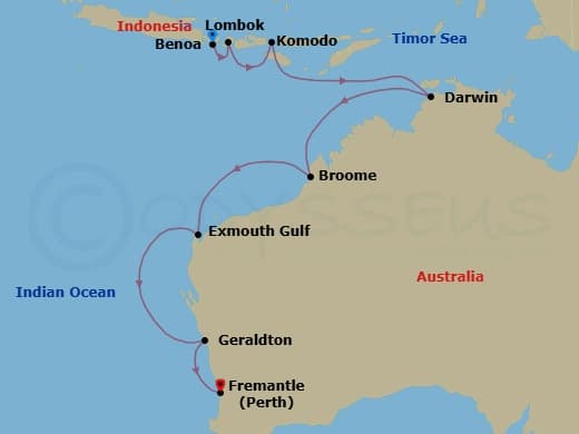 Itinerary map