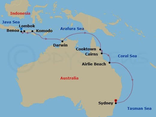 Itinerary map
