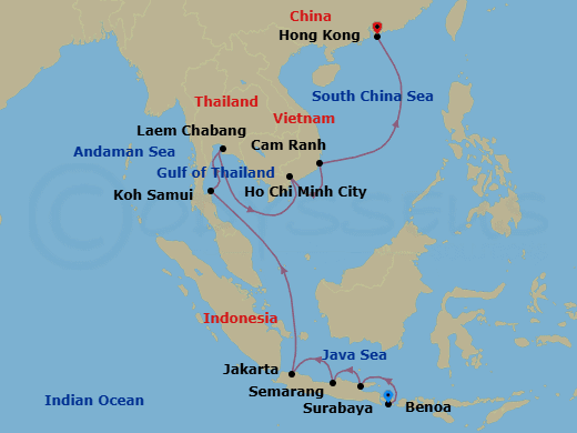 Itinerary map