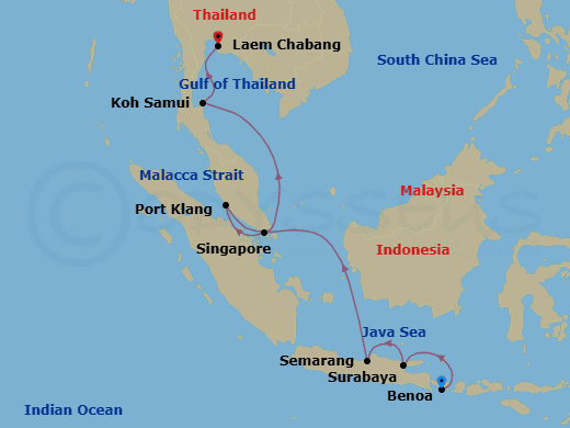 Itinerary map