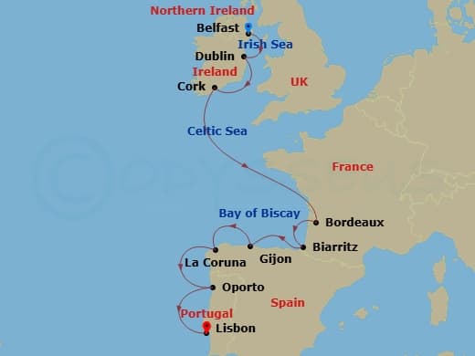 Itinerary map