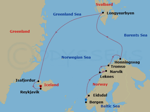Itinerary map