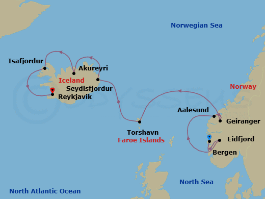 Itinerary map