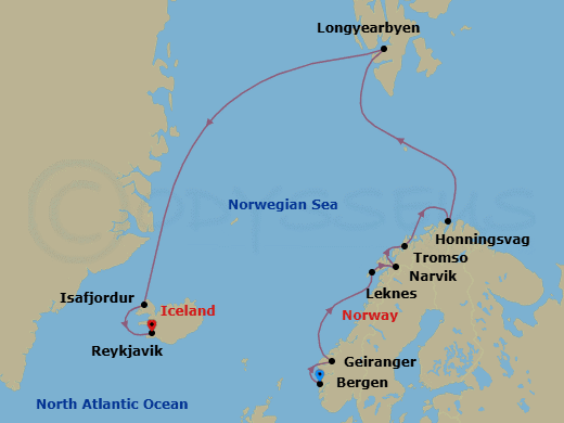 Itinerary map