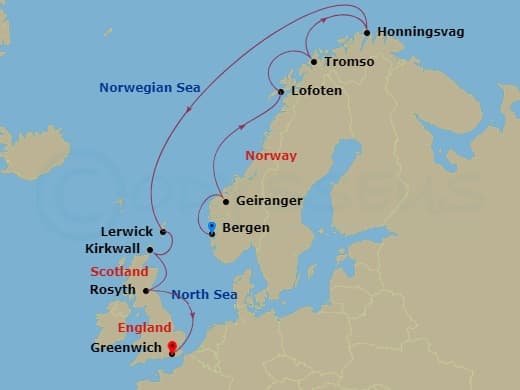 Itinerary map
