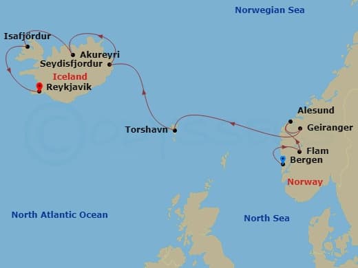 Itinerary map