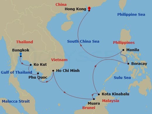 Itinerary map