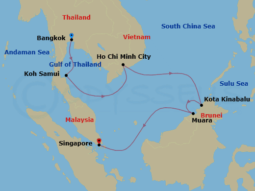 Itinerary map