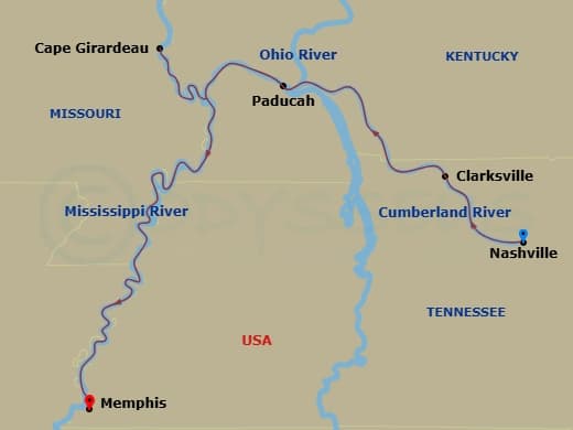 Itinerary map