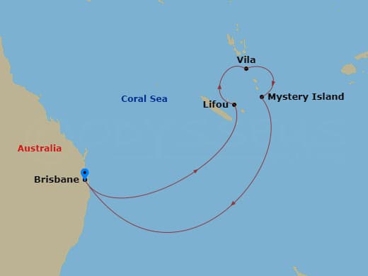 Itinerary map