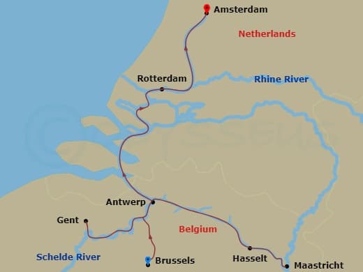 Itinerary map