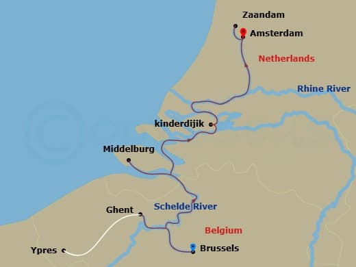 Itinerary map