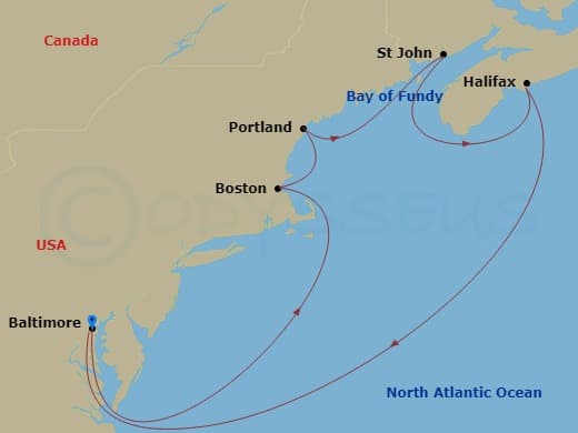 Itinerary map