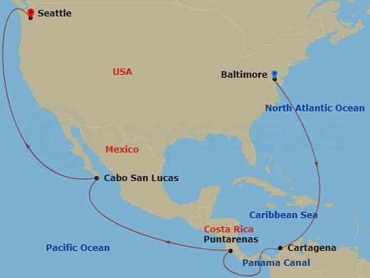 Itinerary map
