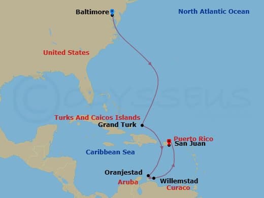 Itinerary map